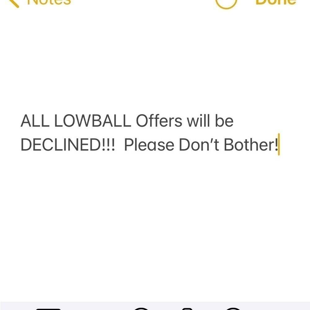 No Lowball Offers!